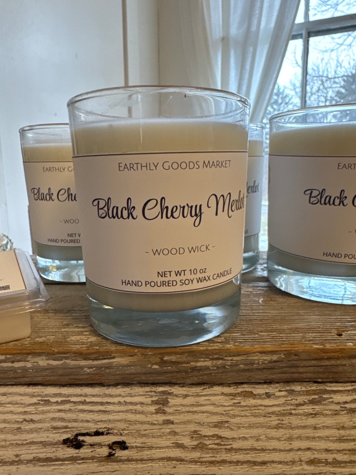 Black Cherry Merlot Wood Wick Candle