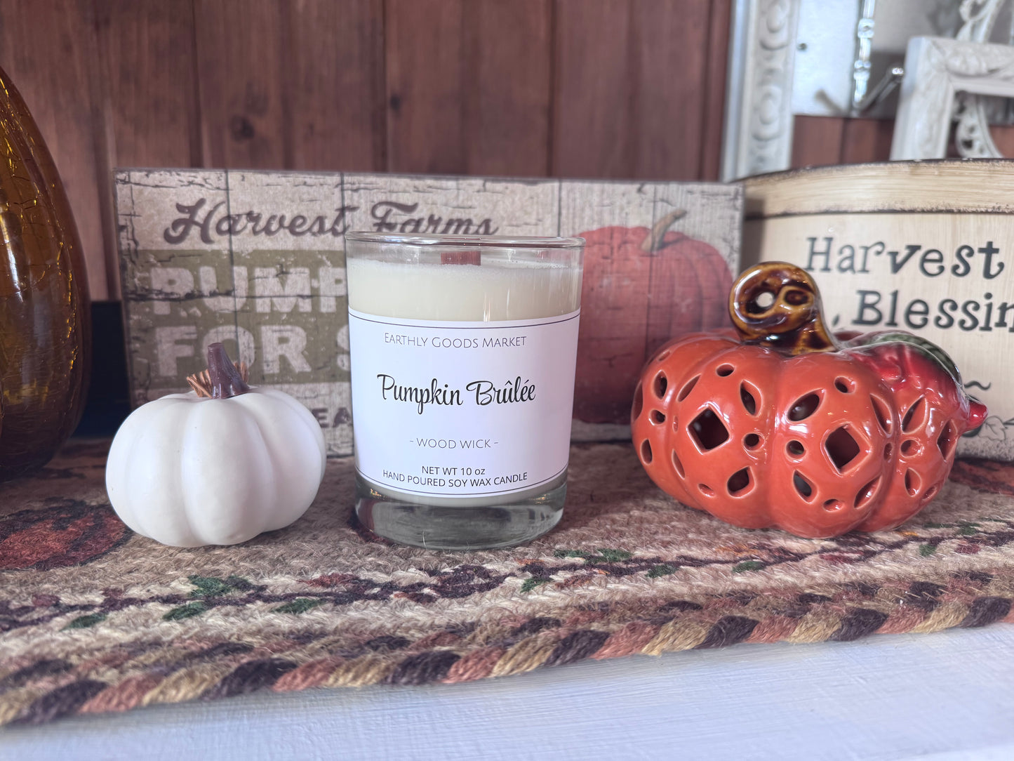 Pumpkin Brûlée Wood Wick Candle