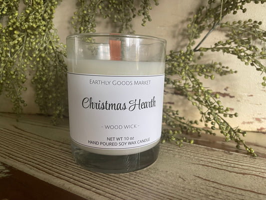 Christmas Hearth Wood Wick Candle