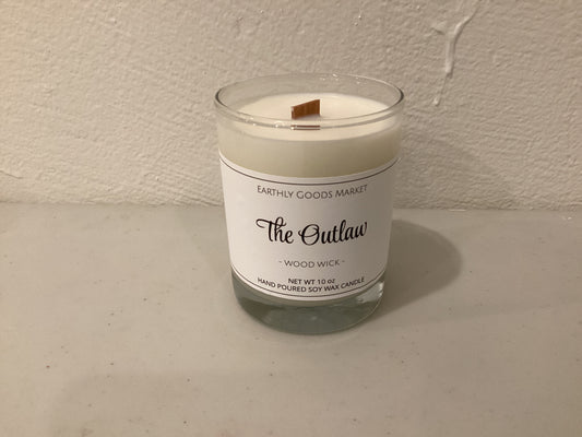 The Outlaw Woodwick candle