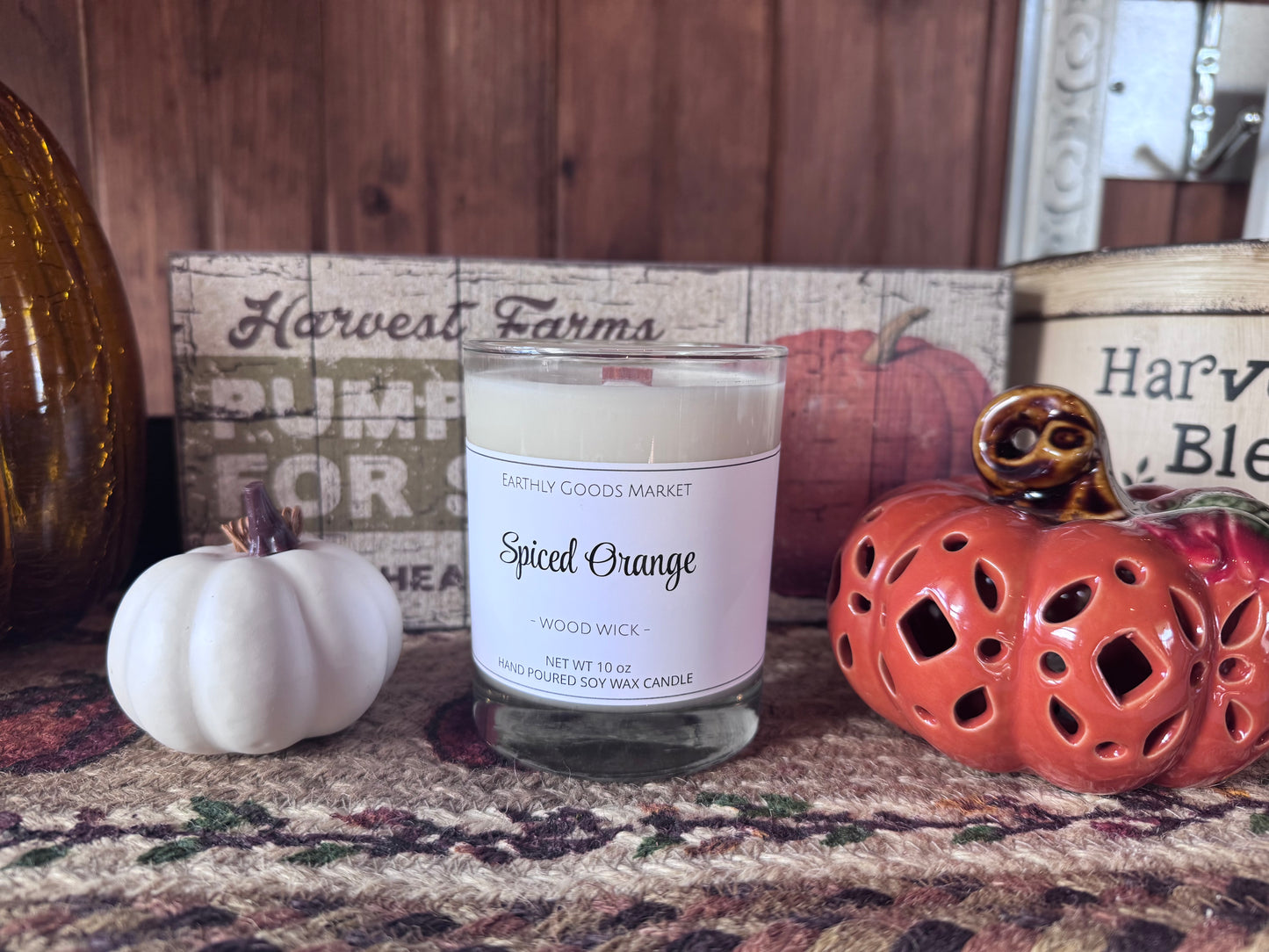 Spiced Orange Wood Wick Candle