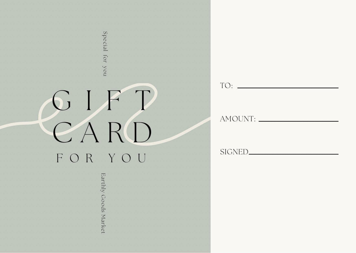 Earthly Goods Market- Gift Cards