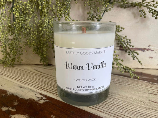 Warm Vanilla Wood Wick Candle